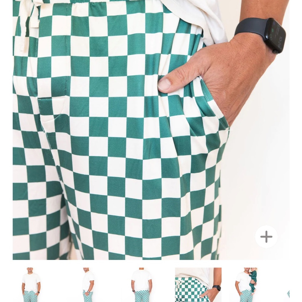 Men’s Cozy Blanket Brand Holiday Check Christmas PJs